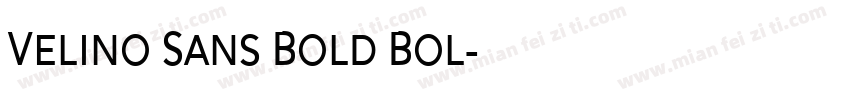 Velino Sans Bold Bol字体转换